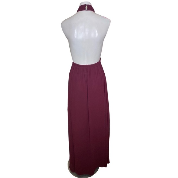 Show Me Your Mumu Collette Collar Dress Size S Merlot - Picture 4 of 7